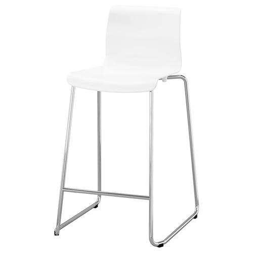 イケア（IKEA） カウンターチェア カウンターの高さ ホワイト白/クロム