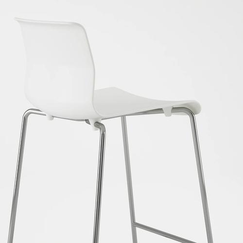 イケア（IKEA） カウンターチェア カウンターの高さ ホワイト白/クロム