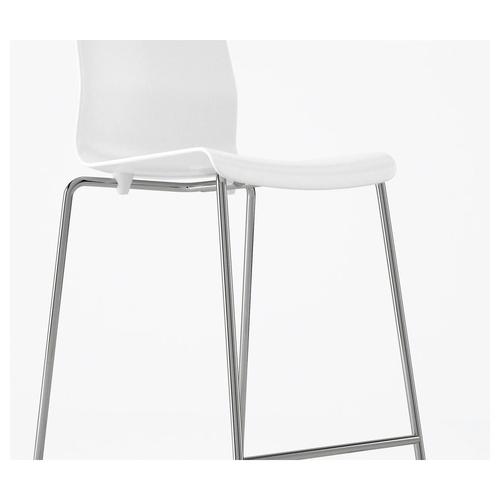 イケア（IKEA） カウンターチェア カウンターの高さ ホワイト白/クロム