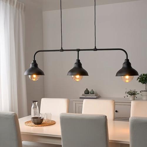 イケア（IKEA） ペンダントランプ ランプ3個付き ブラック m30364782