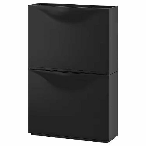 イケア IKEA シューズキャビネット 収納 ブラック 黒 52x39cm