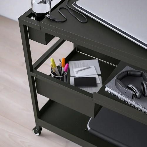 イケア（IKEA） ワゴン チャコール 80x40cm m30474865 TROTTEN