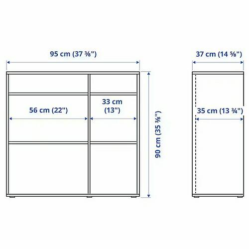IKEA イケア シェルフユニット 棚板4枚付 ホワイト 白 95x37x90cm m30483290 VIHALS ヴィーハルス｜clair-kobe｜06