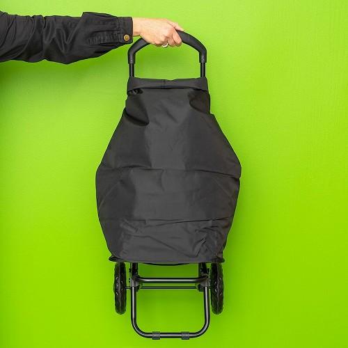 イケア（IKEA） ショッピングバッグ キャスター付 ブラック 33x24x68cm