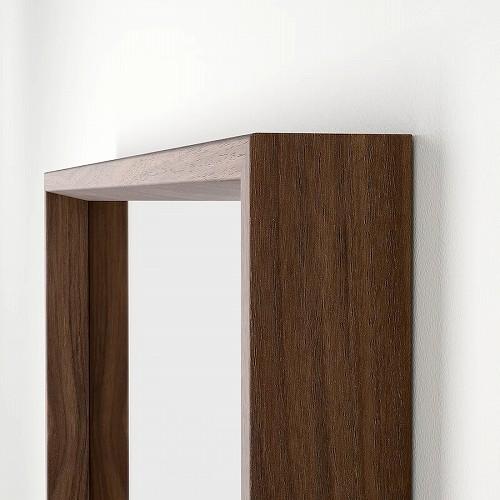 イケア（IKEA） ミラー ウォールナット調 65x65cm m30485595 NISSEDAL