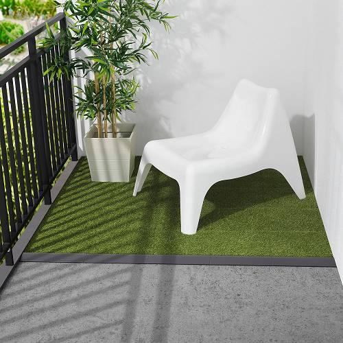 イケア（IKEA） エッジピース 屋外フロアデッキ用 ダークグレー