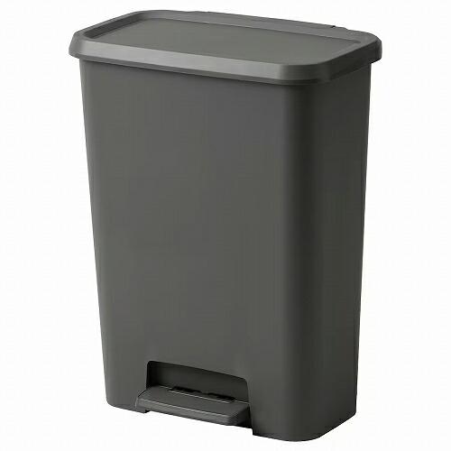 イケア（IKEA） ペダル式ゴミ箱 ダークグレー 50L m30514098 KNOCKLA