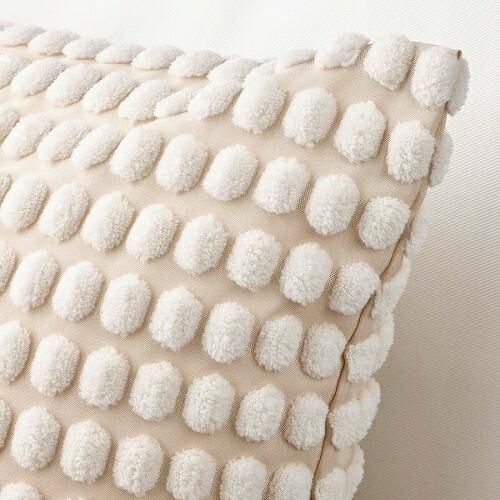 IKEA ホワイトコットンブレンドクッション DYTÅG ディトーグ クッションカバー, ホワイト, 50x50 cm - IKEA