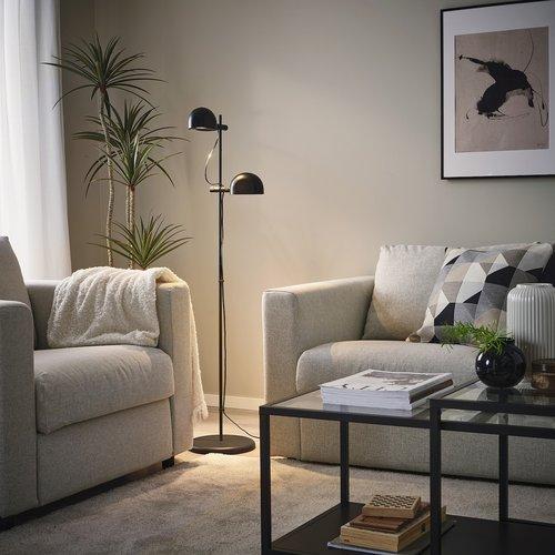 イケア（IKEA） フロアランプ 2スポット ブラック m30566676 FOLKBAT