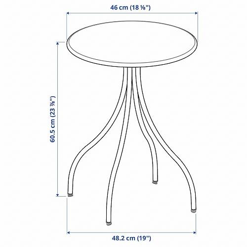 イケア（IKEA） サイドテーブル ダークグリーン 46cm m30578976