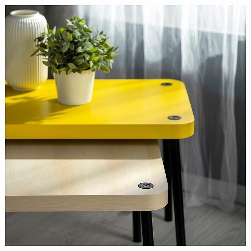 【未開封】IKEA BAGGBODA バッグボーダ イエロー サイドテーブル BAGGBODA side table, light yellow, 28x195/8