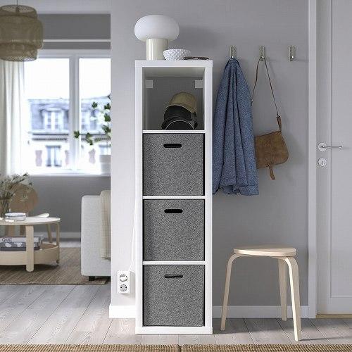 イケア（IKEA） ボックス グレー 33x38x33cm m30586778 BLADDRA