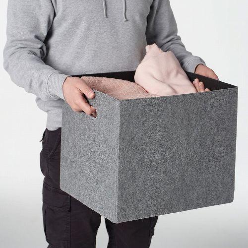 イケア（IKEA） ボックス グレー 33x38x33cm m30586778 BLADDRA