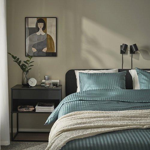 イケア（IKEA） 掛け布団カバー＆枕カバー ブルーグリーン シングル