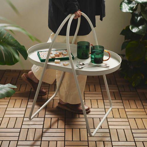 イケア（IKEA） コーヒーテーブル 屋外用 室内/ホワイト 61x41cm
