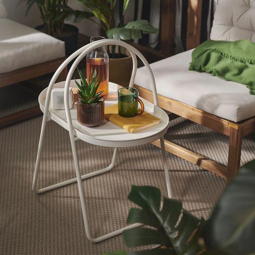 イケア（IKEA） コーヒーテーブル 屋外用 室内/ホワイト 61x41cm