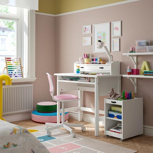 引き取り限定　　IKEA ホワイト ドレッサー デスク 収納付き イケア（IKEA） デスク ホワイト 85x 53x75cm m30609954 BRYTNING