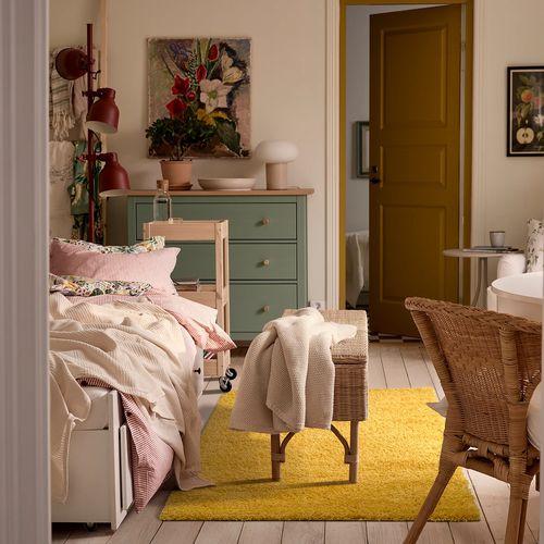 イケア（IKEA） シャギーラグ イエロー 120x180cm m30628844 ARENDE