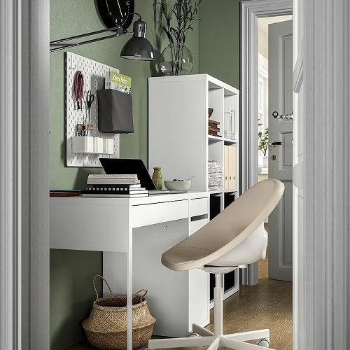 イケア（IKEA） MALSKAR マルシェール 回転チェア ベージュ ホワイト