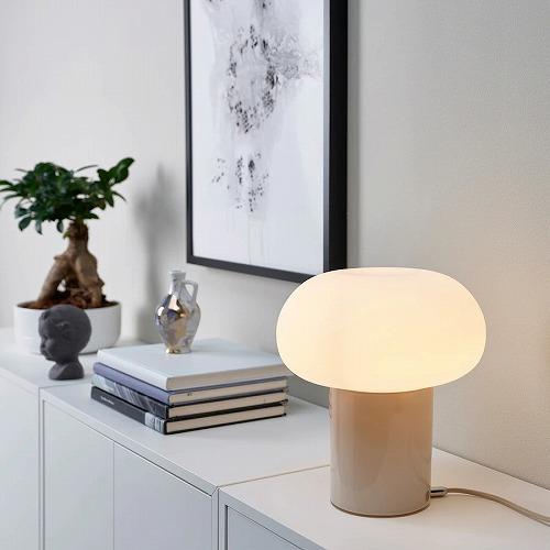 イケア（IKEA） テーブルランプ ベージュ オパールホワイト 白 ガラス