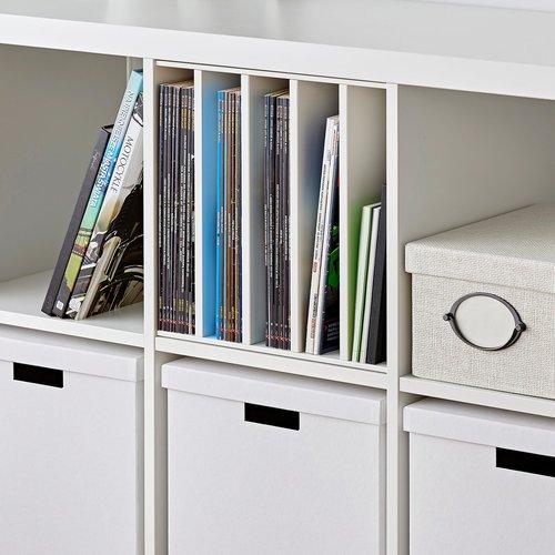 【美品】IKEA カラックス　4×3 イケア（IKEA） インサート 棚板4枚付き ホワイト 33x33 cm m40423724
