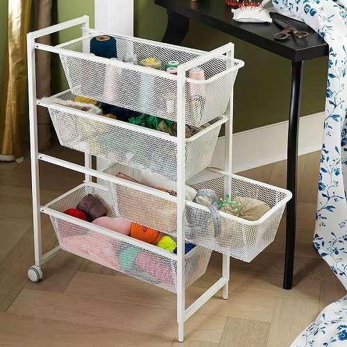 イケア（IKEA） メッシュバスケット ホワイト 25x51x15cm m40431309