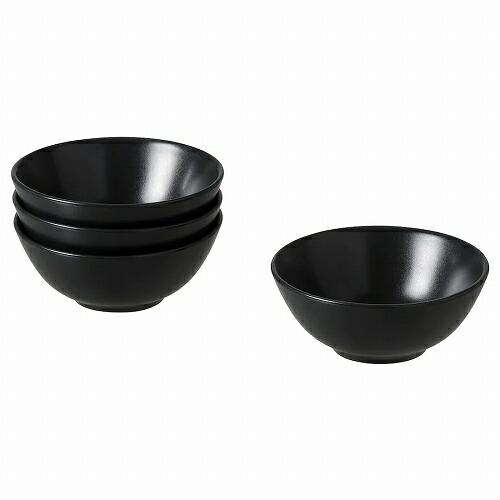 イケア（IKEA） ボウル マット ダークグレー 12cm 4ピース 小鉢 茶碗