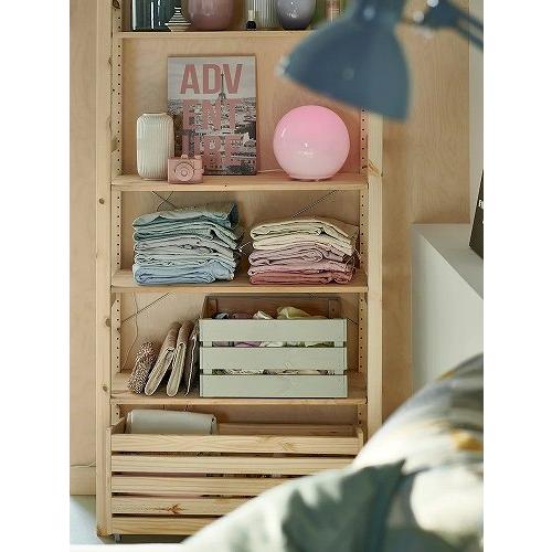IKEA イケア 収納ボックス キャスター付き パイン材 78x30cm m40487141