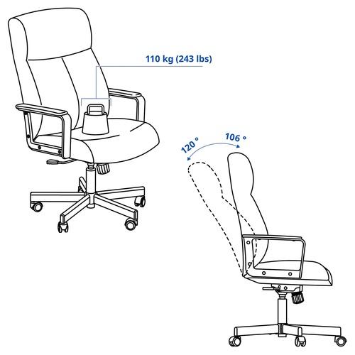 IKEA トロルベルゲット 回転チェア 黒 高さ調整可 美品 backend