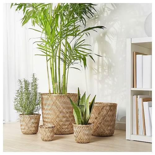 イケア（IKEA） 鉢カバー 8号 ハンドメイド 竹 24cm m40516412 KLYNNON
