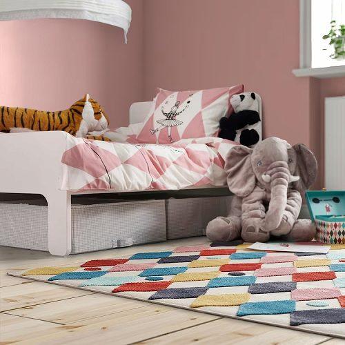 廃盤　IKEA ラグ イドロッツハル マルチカラー イケア（IKEA） ラグ 道化 マルチカラー 130x160cm m40520428 BUSENKEL