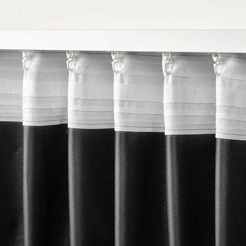イケア（IKEA） 遮光カーテン1組 グレー 135x250cm m40536245
