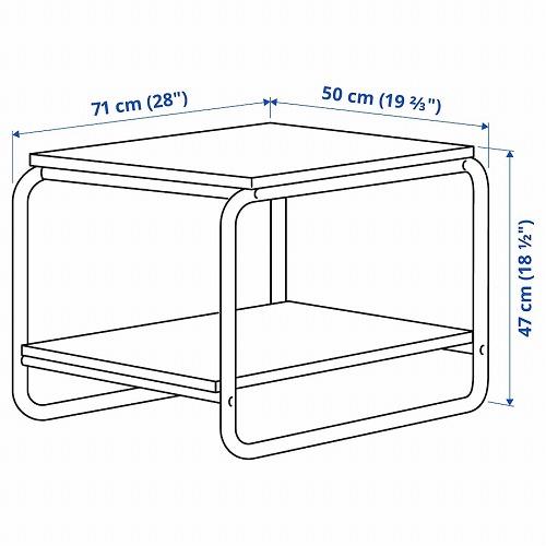 IKEA イケア サイドテーブル ライトイエロー 71x50cm m40570828 BAGGBODA バッグボーダ｜clair-kobe｜04