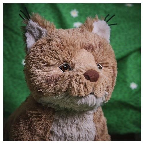 イケア（IKEA） ぬいぐるみ オオヤマネコ オレンジ ブラウン 63cm