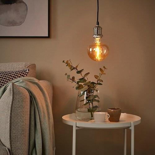 イケア（IKEA） LED電球 E26 150ルーメン きのこ ブラウンクリアガラス