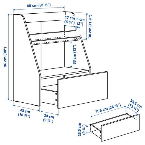 イケア（IKEA） ブックディスプレイ 収納付き ホワイト m40598101 