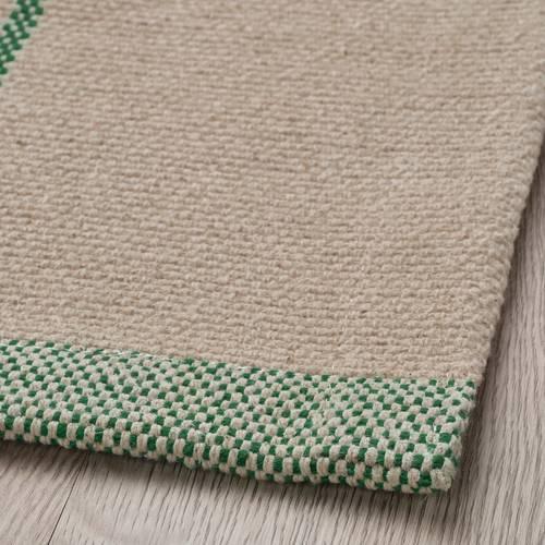 イケア（IKEA） ラグ 平織り オフホワイト グリーン 133x195cm