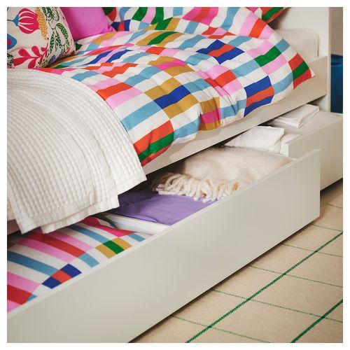 イケア（IKEA） ラグ 平織り オフホワイト グリーン 133x195cm