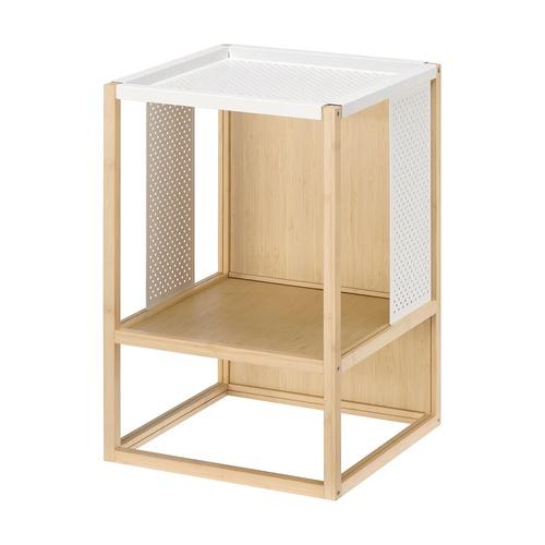 IKEA サイドテーブル　収納ラック イケア（IKEA） サイドテーブル 竹/ホワイト 39x 39x56cm m40617920