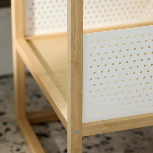 イケア（IKEA） サイドテーブル 竹/ホワイト 39x 39x56cm m40617920