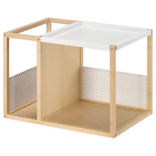 イケア（IKEA） サイドテーブル 竹/ホワイト 39x 39x56cm m40617920