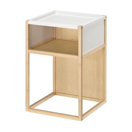 イケア（IKEA） サイドテーブル 竹/ホワイト 39x 39x56cm m40617920