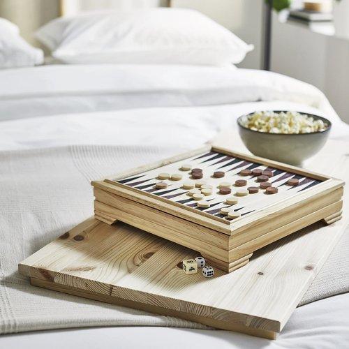 イケア（IKEA） ベッド下収納ボックス2個、トレイ2個 パイン材