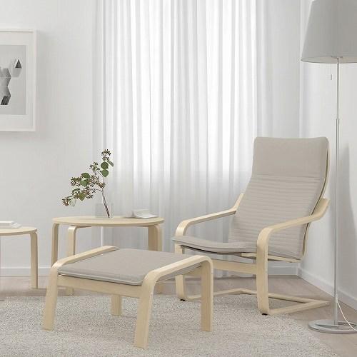 イケア（IKEA） 【セット商品】 オットマン バーチ材突き板 クニーサ 
