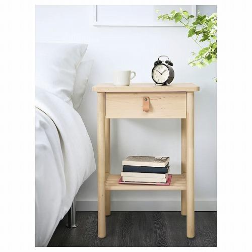 イケア IKEA ベッドサイドテーブル バーチ 48x38cm m50407361