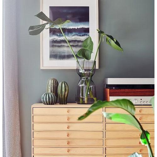 イケア（IKEA） 花瓶 ライトグレー 30cm m50423506 OMTANKSAM
