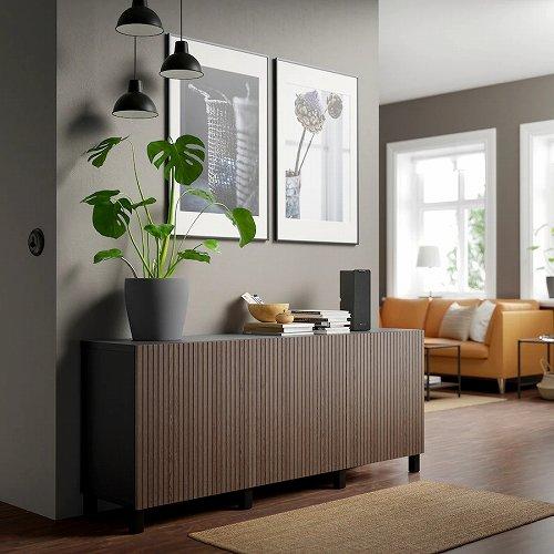 イケア（IKEA） 扉 ブラウン ステインオーク材突き板 60x64cm