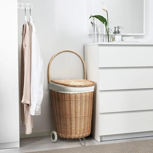 イケア（IKEA） ランドリーバスケット キャスター付き ハンドメイド