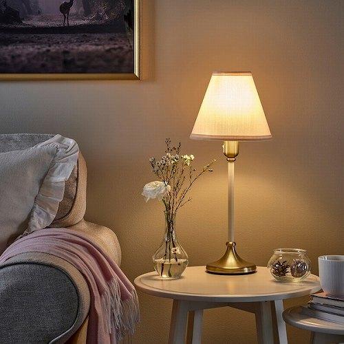 イケア（IKEA） テーブルランプ 真ちゅう ベージュ 54cm m50524459