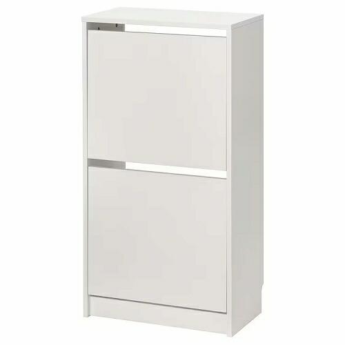 イケア（IKEA） シューズボックス2段 ホワイト 49x28x93cm m50530257